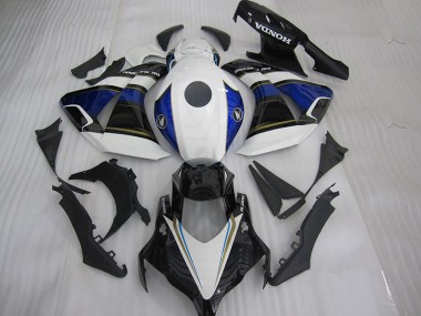 2004-2005 Black White Blue Honda CBR1000RR Motorcycle Fairings Kit UK
