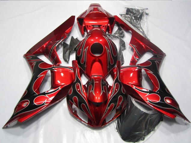 2006-2007 Red Black Flame Honda CBR1000RR Replacement Motorcycle Fairings UK 2006-2007 Red Black Flame Honda CBR1000RR Replacement Motorcycle Fairings UK