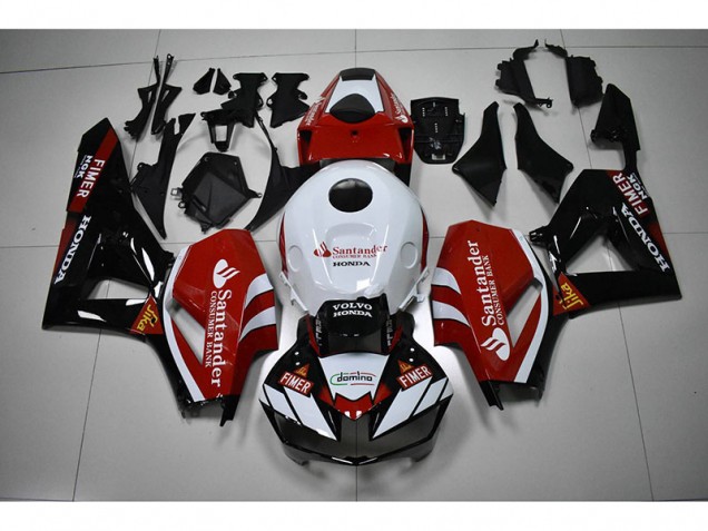 2012-2016 Black White Red Santander Honda CBR1000RR Moto Fairings UK