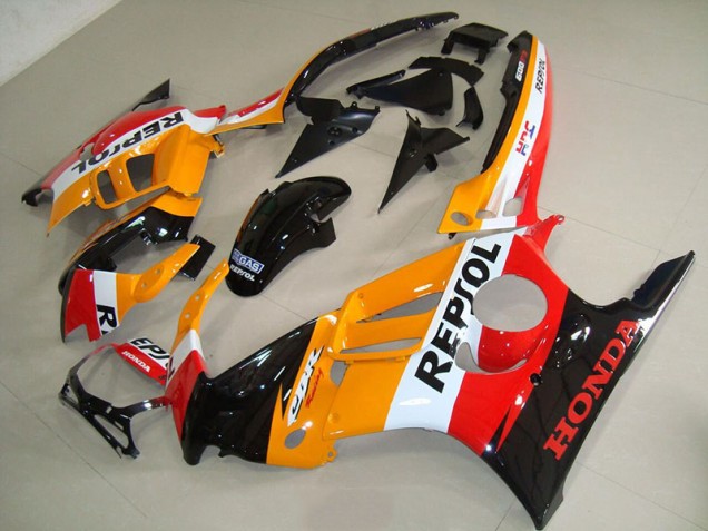 1995-1998 Orange Black Repsol Honda CBR600 F3 Motorbike Fairings UK 1995-1998 Orange Black Repsol Honda CBR600 F3 Motorbike Fairings UK
