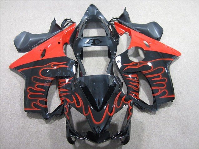 2001-2003 Black Red Flame Honda CBR600 F4i Motorcyle Fairings UK 2001-2003 Black Red Flame Honda CBR600 F4i Motorcyle Fairings UK