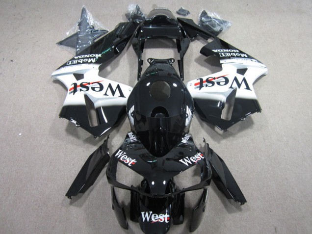 2003-2004 West White Black Honda CBR600RR Motorbike Fairings UK 2003-2004 West White Black Honda CBR600RR Motorbike Fairings UK