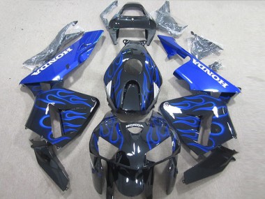 2005-2006 Black Blue Flame Honda CBR600RR Bike Fairings UK