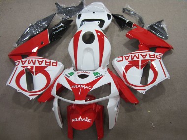 2005-2006 Red White PRAMAC Honda CBR600RR Bike Fairing Kit UK