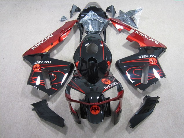 2005-2006 Black Red BACARDI Honda CBR600RR Motorcycle Fairings UK 2005-2006 Black Red BACARDI Honda CBR600RR Motorcycle Fairings UK