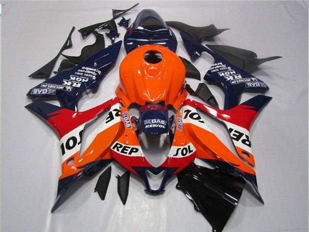 2007-2008 Orange Blue Black Repsol Honda CBR600RR Motorcycle Fairings UK 2007-2008 Orange Blue Black Repsol Honda CBR600RR Motorcycle Fairings UK