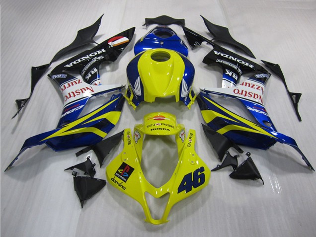 2007-2008 Yellow Blue 46 Honda CBR600RR Motorbike Fairing UK 2007-2008 Yellow Blue 46 Honda CBR600RR Motorbike Fairing UK