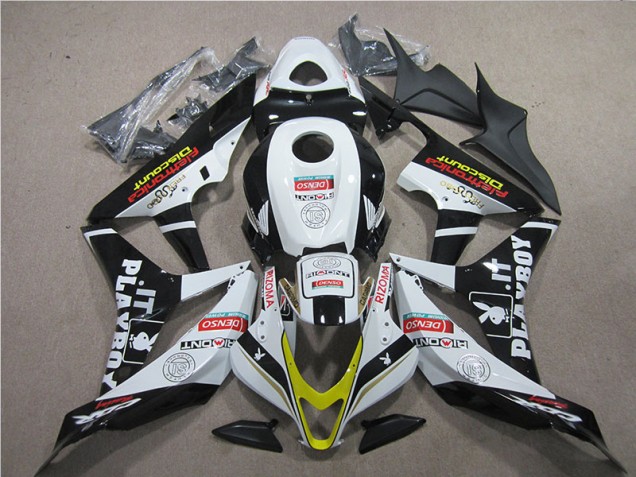 2007-2008 Black Red White DENSO Honda CBR600RR Replacement Motorcycle Fairings UK 2007-2008 Black Red White DENSO Honda CBR600RR Replacement Motorcycle Fairings UK
