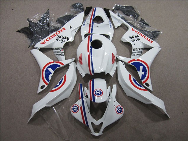 2007-2008 White R Honda CBR600RR Motorcycle Fairings Kits UK 2007-2008 White R Honda CBR600RR Motorcycle Fairings Kits UK