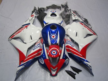 2009-2012 White Blue Red Honda CBR600RR Motorcycle Fairing Kits UK