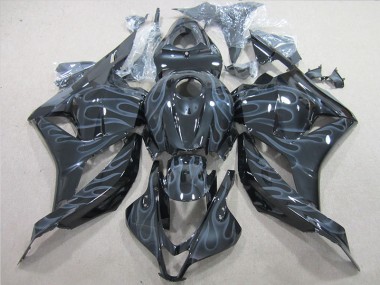 2009-2012 Black Silver Flame Honda CBR600RR Motorcycle Fairings UK