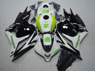 2009-2012 Black White Green Hannspree Honda CBR600RR Motorcycle Fairing Kit UK