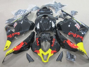2009-2012 Black Red Bull Honda CBR600RR Replacement Motorcycle Fairing Kits UK