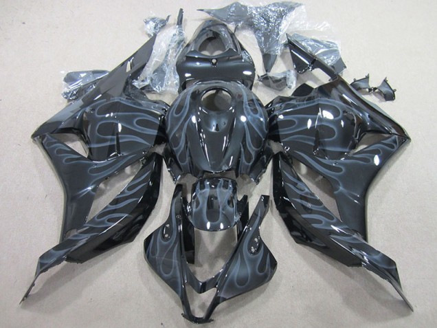 2009-2012 Black Silver Flame Honda CBR600RR Motor Fairings UK 2009-2012 Black Silver Flame Honda CBR600RR Motor Fairings UK