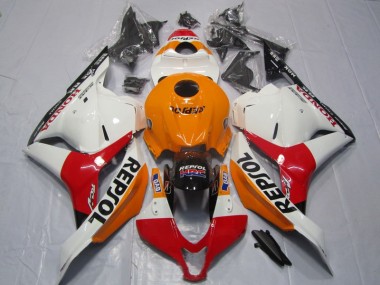 2009-2012 Orange Red White Repsol Honda CBR600RR Motorcycle Fairing Kit UK