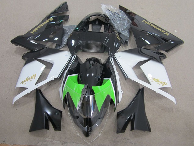 2003-2005 Black White Gold Ninja Kawasaki ZX10R Motorcycle Fairing Kit UK 2003-2005 Black White Gold Ninja Kawasaki ZX10R Motorcycle Fairing Kit UK