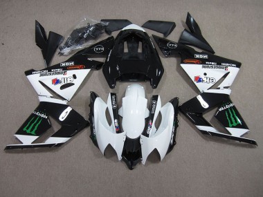 2003-2005 Black White Monster Kawasaki ZX10R Motorbike Fairing UK