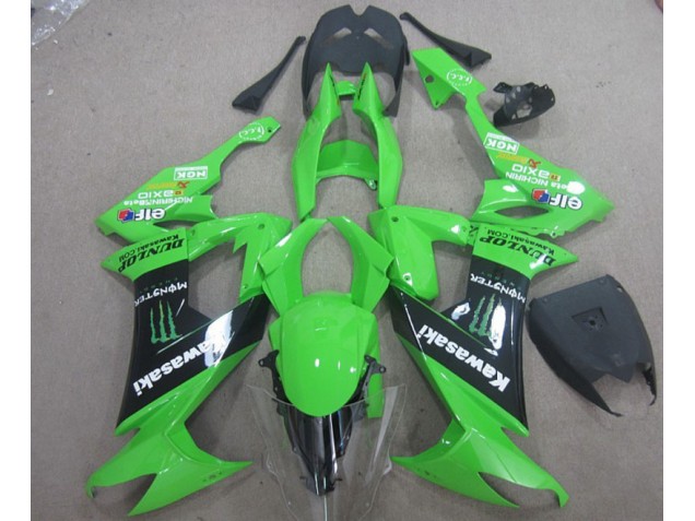 2008-2010 Green Black Monster Kawasaki ZX10R Motor Bike Fairings UK 2008-2010 Green Black Monster Kawasaki ZX10R Motor Bike Fairings UK