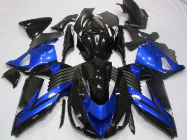 2006-2011 Black Blue Kawasaki ZX14R ZZR1400 Moto Fairings UK