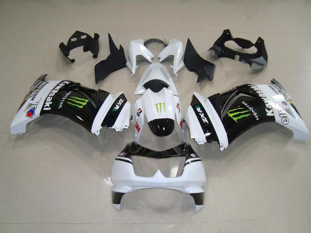 2008-2012 Black White Monster Kawasaki ZX250R Motorbike Fairing UK 2008-2012 Black White Monster Kawasaki ZX250R Motorbike Fairing UK