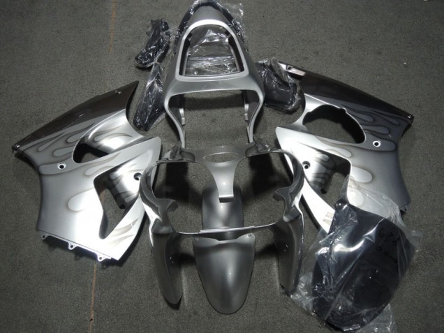 2000-2002 Silver Flame Kawasaki ZX6R Motorcycle Fairing Kit UK 2000-2002 Silver Flame Kawasaki ZX6R Motorcycle Fairing Kit UK