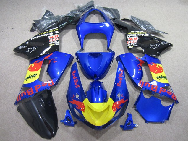 2005-2006 Blue Red Bull Ninja Kawasaki ZX6R Motorcycle Fairing Kit UK 2005-2006 Blue Red Bull Ninja Kawasaki ZX6R Motorcycle Fairing Kit UK
