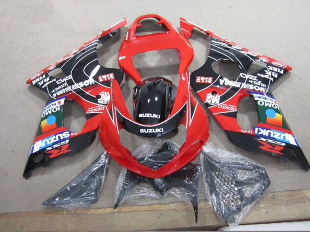 2000-2002 Red Black Denso Suzuki GSXR1000 Motorcyle Fairings UK 2000-2002 Red Black Denso Suzuki GSXR1000 Motorcyle Fairings UK