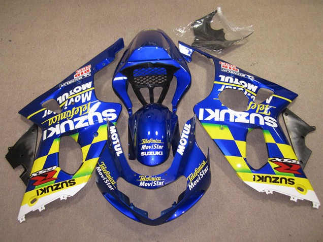 2000-2002 Blue Yellow Telefumica Movistar Suzuki GSXR1000 Motor Fairings UK 2000-2002 Blue Yellow Telefumica Movistar Suzuki GSXR1000 Motor Fairings UK