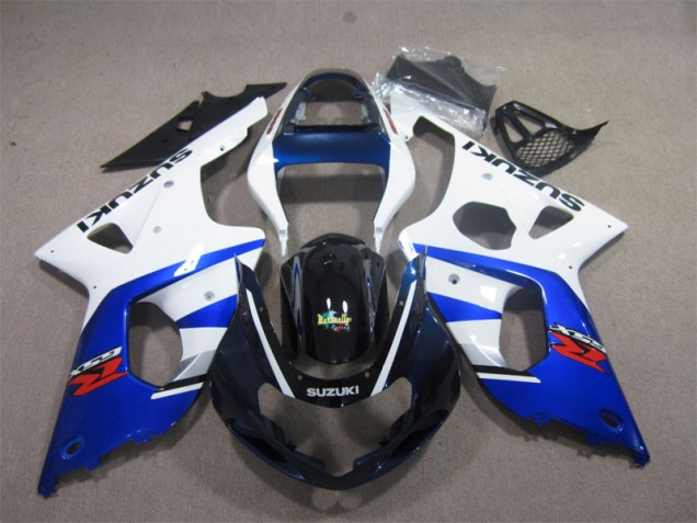 2000-2002 Blue White Suzuki GSXR1000 Motorbike Fairings UK 2000-2002 Blue White Suzuki GSXR1000 Motorbike Fairings UK