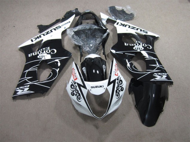 2003-2004 Black White Corona Extra Motul Suzuki GSXR1000 Motorcycle Fairings Kits UK 2003-2004 Black White Corona Extra Motul Suzuki GSXR1000 Motorcycle Fairings Kits UK