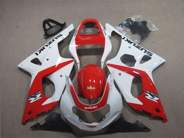 2003-2004 Red White Suzuki GSXR1000 Motorcyle Fairings UK 2003-2004 Red White Suzuki GSXR1000 Motorcyle Fairings UK
