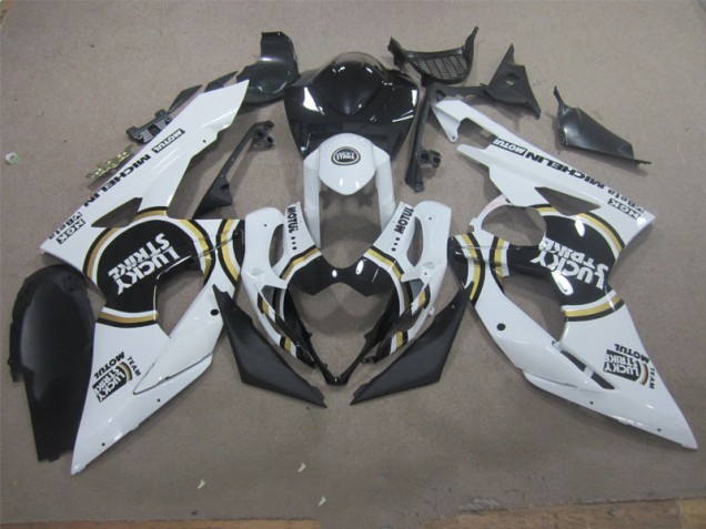2005-2006 White Lucky Strike Black Motul Suzuki GSXR1000 Motorcycle Fairing Kit UK 2005-2006 White Lucky Strike Black Motul Suzuki GSXR1000 Motorcycle Fairing Kit UK