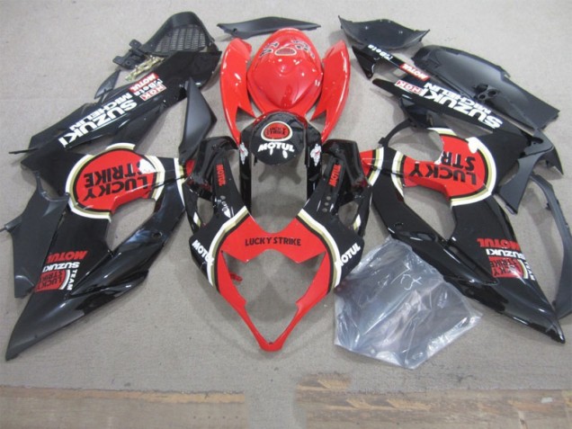2005-2006 Black Lucky Strike Red Motul Suzuki GSXR1000 Motorbike Fairing UK 2005-2006 Black Lucky Strike Red Motul Suzuki GSXR1000 Motorbike Fairing UK