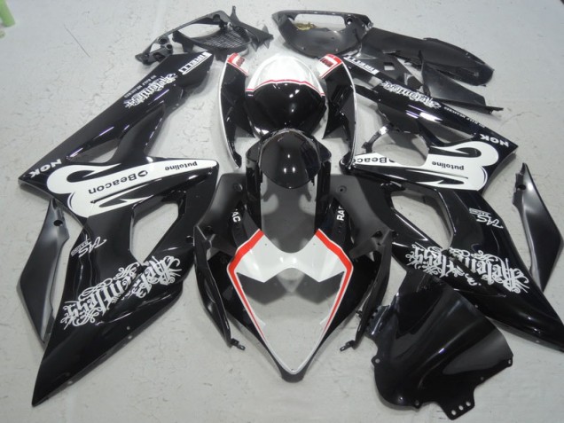 2005-2006 Black White Beacon Suzuki GSXR1000 Bike Fairing Kit UK 2005-2006 Black White Beacon Suzuki GSXR1000 Bike Fairing Kit UK