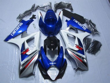 2007-2008 Blue White Suzuki GSXR1000 Bike Fairings UK