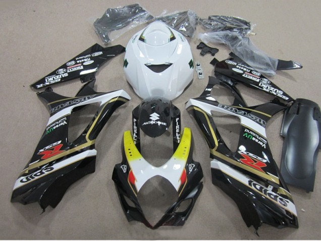 2007-2008 Black White Suzuki GSXR1000 Motorcylce Fairings UK 2007-2008 Black White Suzuki GSXR1000 Motorcylce Fairings UK