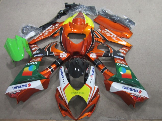 2007-2008 Orange Yellow Monster Suzuki GSXR1000 Motorcycle Fairing Kits UK