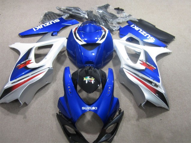 2007-2008 Blue White Suzuki GSXR1000 Motor Bike Fairings UK 2007-2008 Blue White Suzuki GSXR1000 Motor Bike Fairings UK