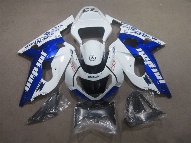 2001-2003 White Blue Motul Suzuki GSXR600 Bike Fairing Kit UK