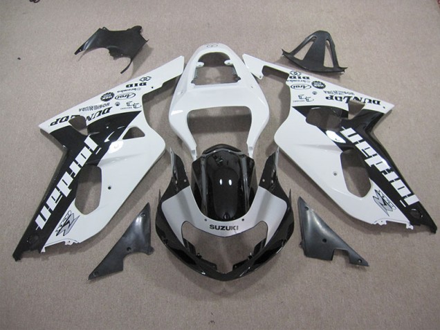 2001-2003 White Black Suzuki GSXR600 Motorbike Fairings UK 2001-2003 White Black Suzuki GSXR600 Motorbike Fairings UK
