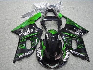 2001-2003 Black Green Corona Extra Suzuki GSXR600 Motorcycle Fairing Kits UK