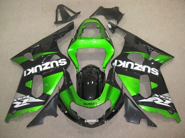 2001-2003 Black Green Suzuki GSXR600 Motorbike Fairing UK