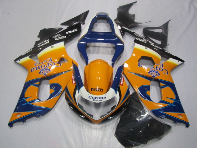 2001-2003 Blue Orange Corona Extra Suzuki GSXR600 Bike Fairing UK 2001-2003 Blue Orange Corona Extra Suzuki GSXR600 Bike Fairing UK