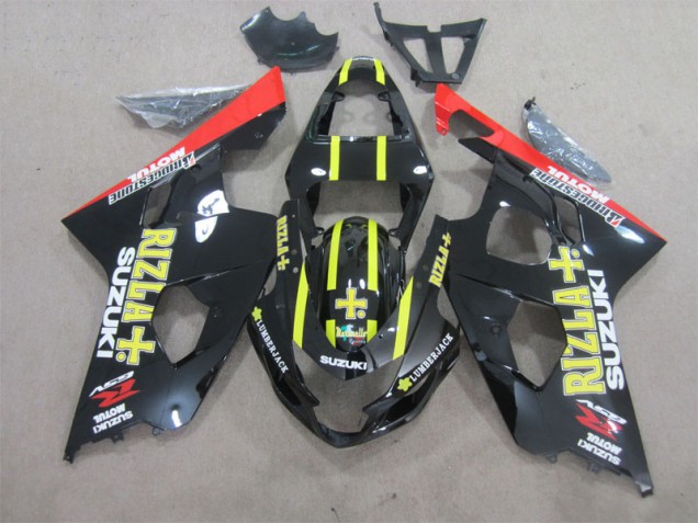 2004-2005 Black Yellow Rizla Suzuki GSXR600 Motorcycle Fairings Kit UK 2004-2005 Black Yellow Rizla Suzuki GSXR600 Motorcycle Fairings Kit UK