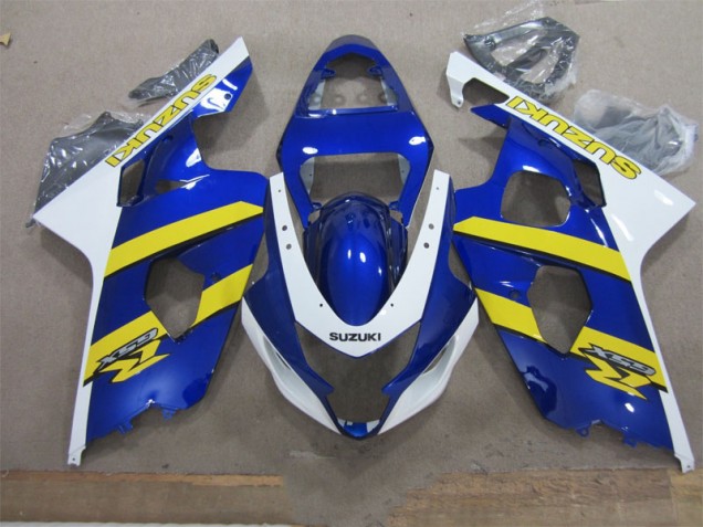 2004-2005 Blue White Yellow Suzuki GSXR600 Replacement Motorcycle Fairings UK 2004-2005 Blue White Yellow Suzuki GSXR600 Replacement Motorcycle Fairings UK