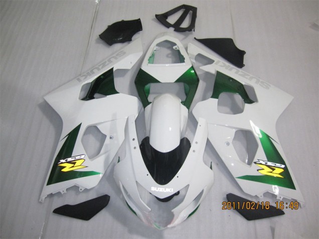 2004-2005 White Green Suzuki GSXR600 Motorbike Fairing Kits UK 2004-2005 White Green Suzuki GSXR600 Motorbike Fairing Kits UK