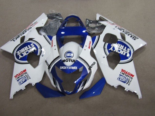2004-2005 Blue White Lucky Strike Motul Suzuki GSXR600 Moto Fairings UK 2004-2005 Blue White Lucky Strike Motul Suzuki GSXR600 Moto Fairings UK