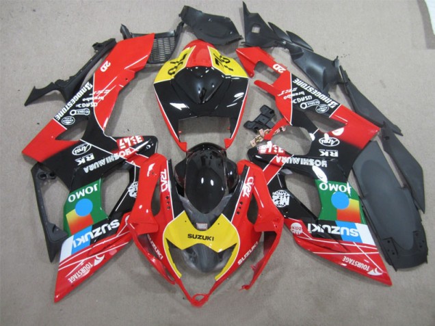 2006-2007 Black Red Yellow Jomo Suzuki GSXR600 Bike Fairings UK 2006-2007 Black Red Yellow Jomo Suzuki GSXR600 Bike Fairings UK
