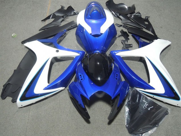 2006-2007 Blue White Black Suzuki GSXR600 Motorbike Fairing UK 2006-2007 Blue White Black Suzuki GSXR600 Motorbike Fairing UK