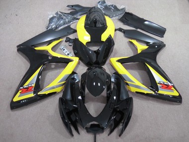 2006-2007 Black Yellow Suzuki GSXR600 Motor Fairings UK